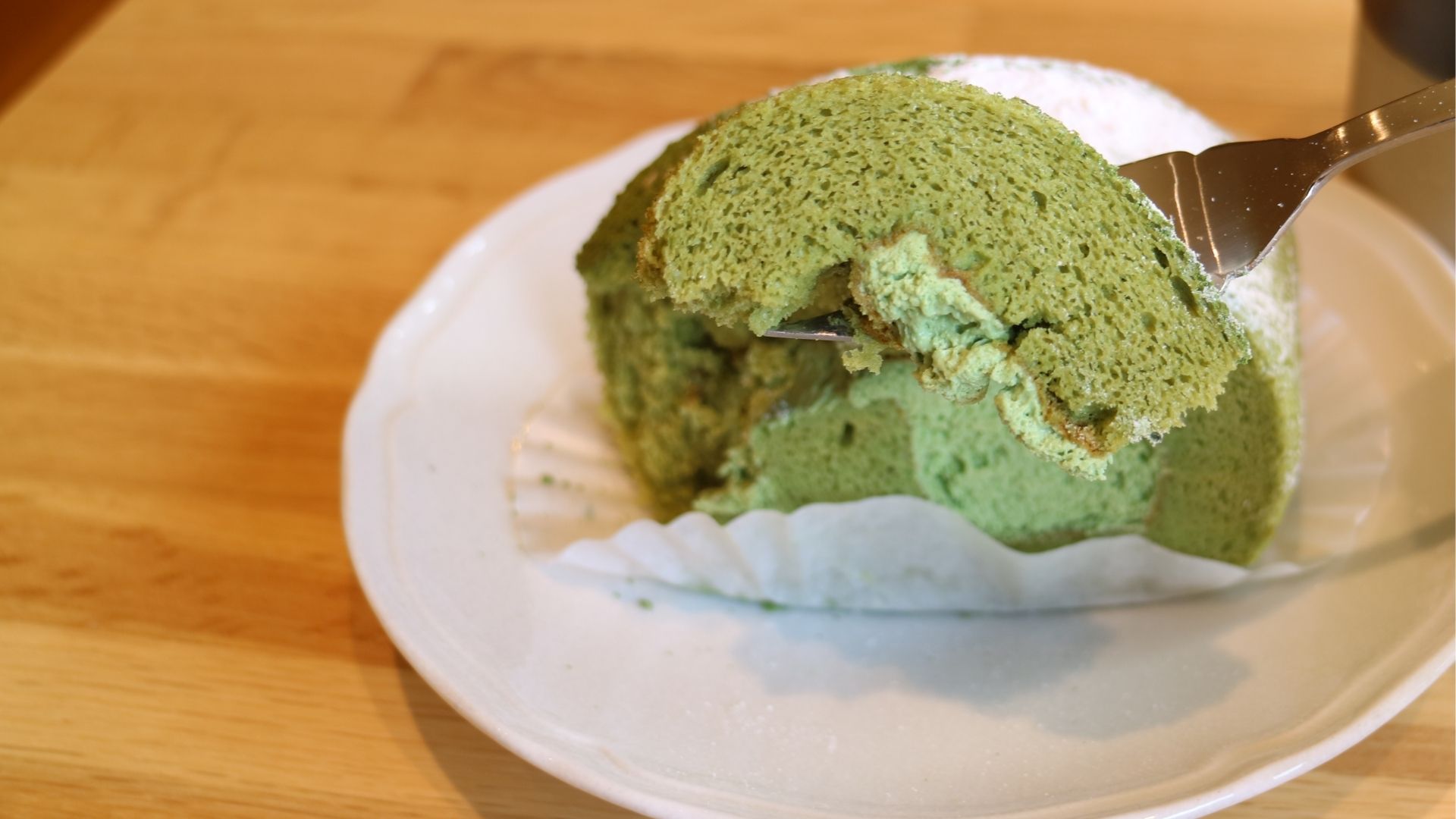 桑抹茶のロールケーキ