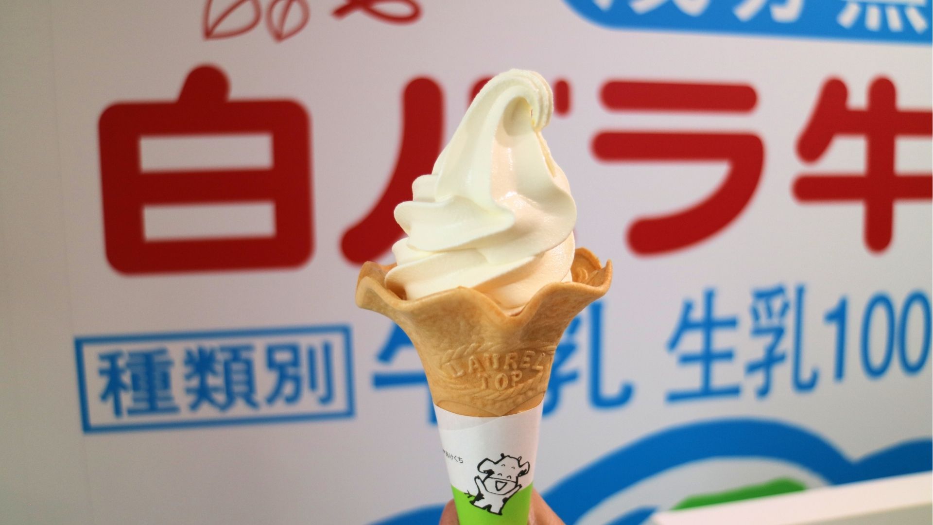 白バラ牛乳のソフトクリーム