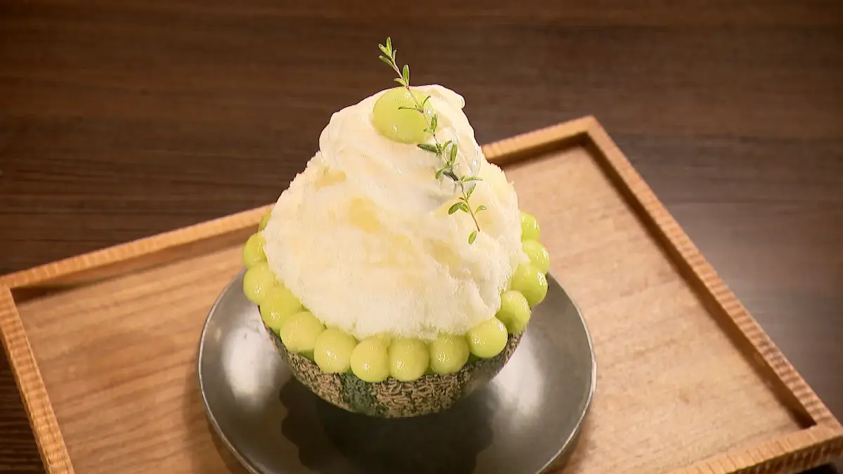グランシェランのまるごとメロンかき氷