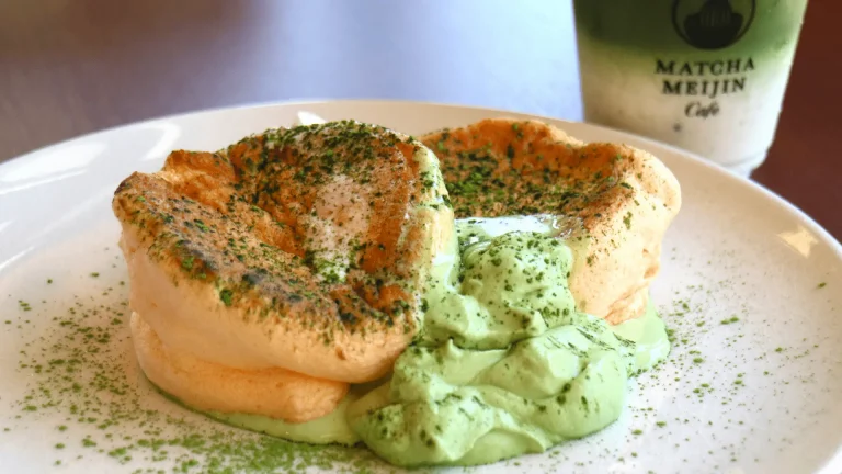 松江市の抹茶名人カフェの抹茶パンケーキ