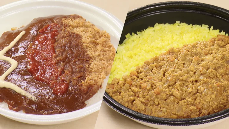 SOUPとセブンイレブンコラボ弁当の松江カツライスと大山どりのドライカレー